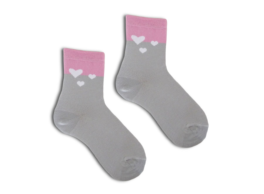 SKARPETKI SZARO-ROZOWE